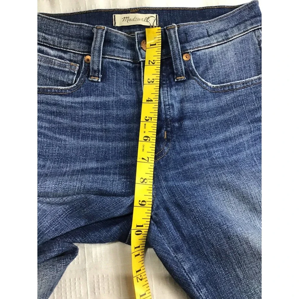 Madewell Distressed High Rise Skinny Raw Hem Jeans - Picture 7 of 10